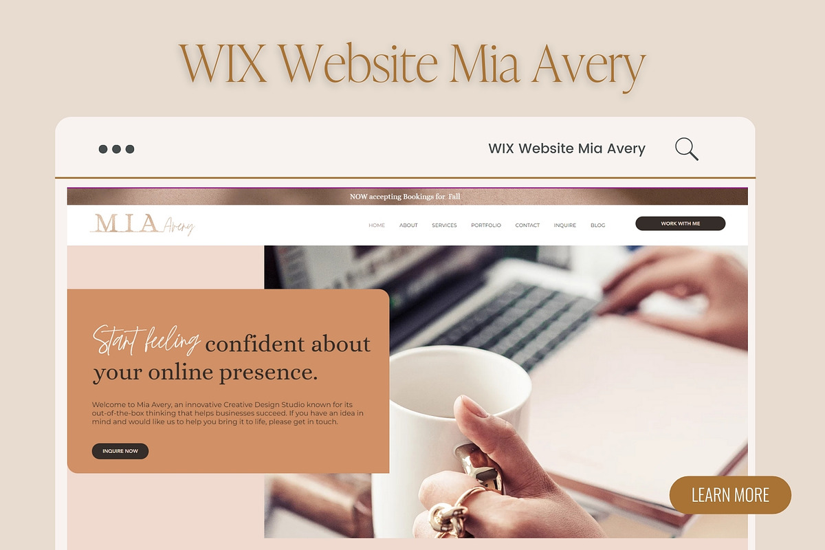 WIX Website Mia Avery, a Wix Template by Brand & Palms (Photo 2 of 8)