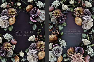 Twilight Floral Art Collection