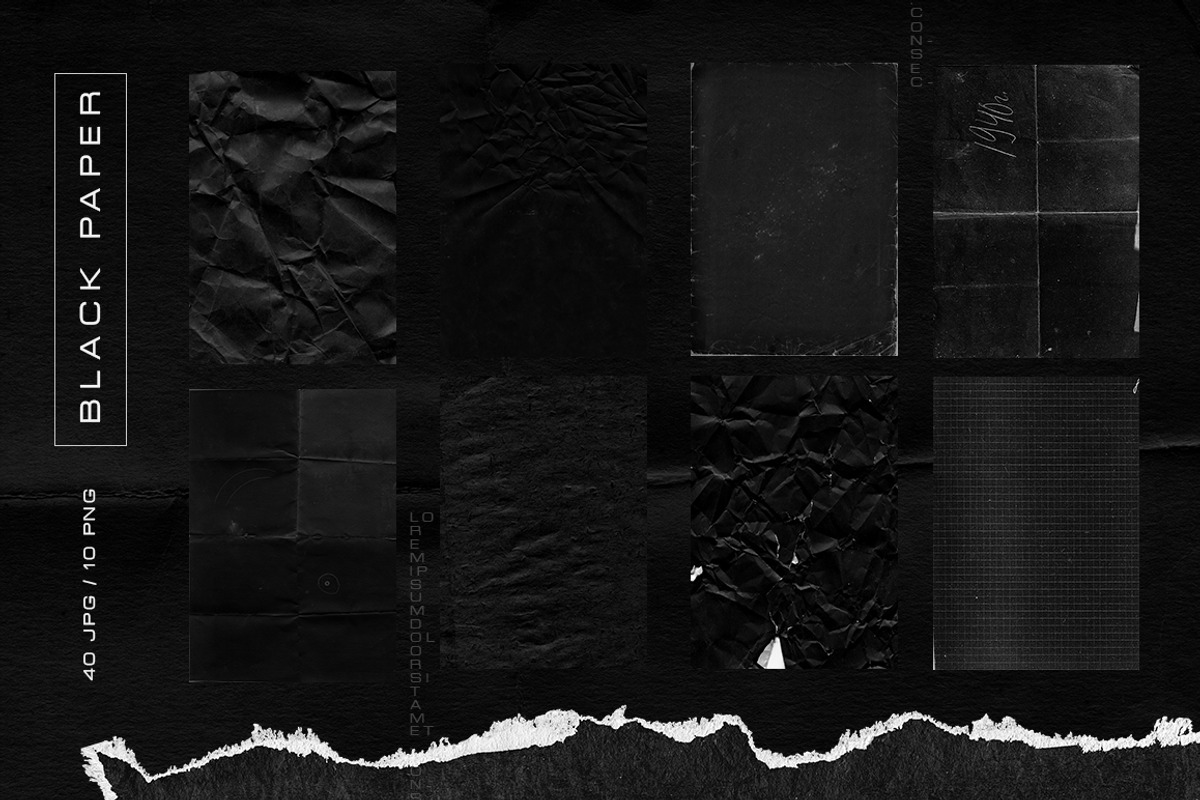 Black paper textures, a Texture Graphic by Retro Machine (Photo 2 of 6)