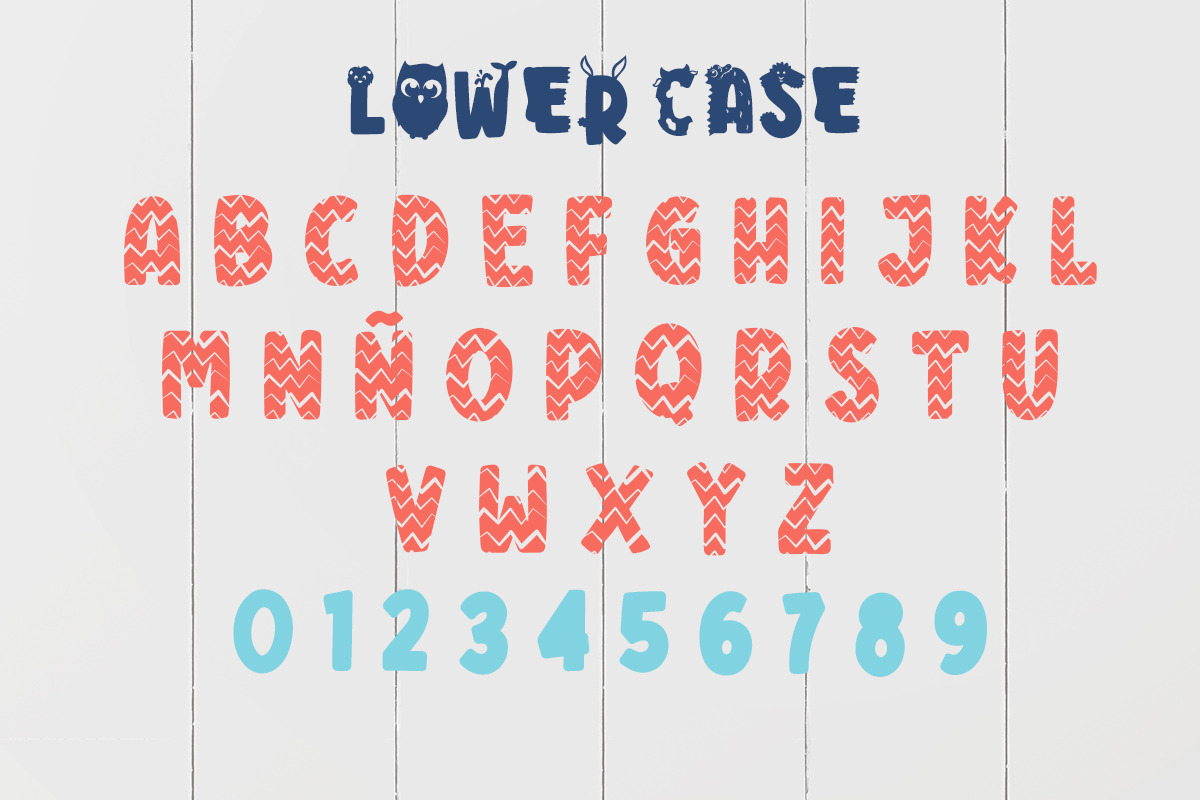 Big Little Creatures - Animal font, a Font by arausidp (Photo 2 of 8)