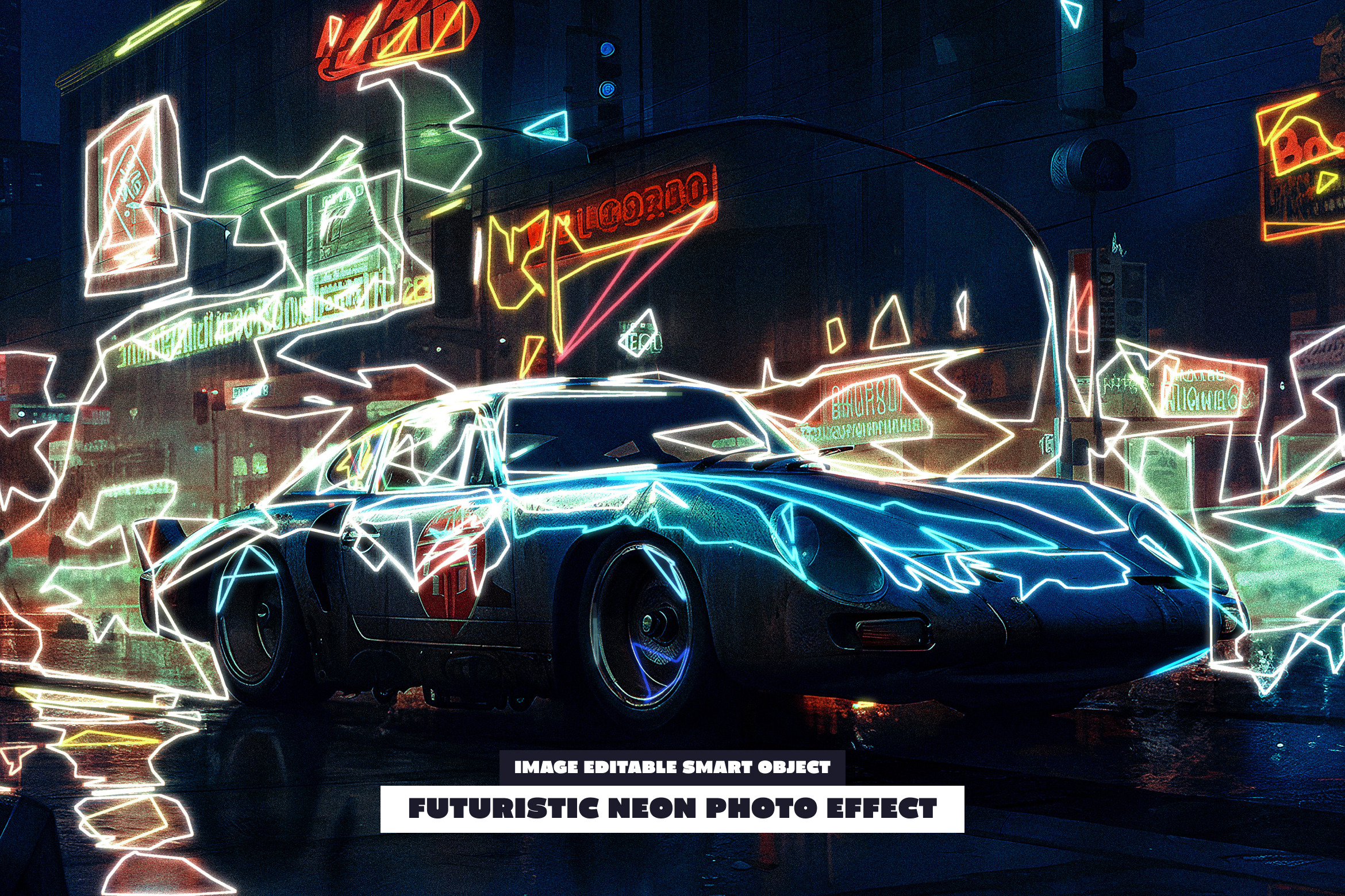 Futuristic Neon Photo Effect, a Layer Style Add-On by dokudokunomi