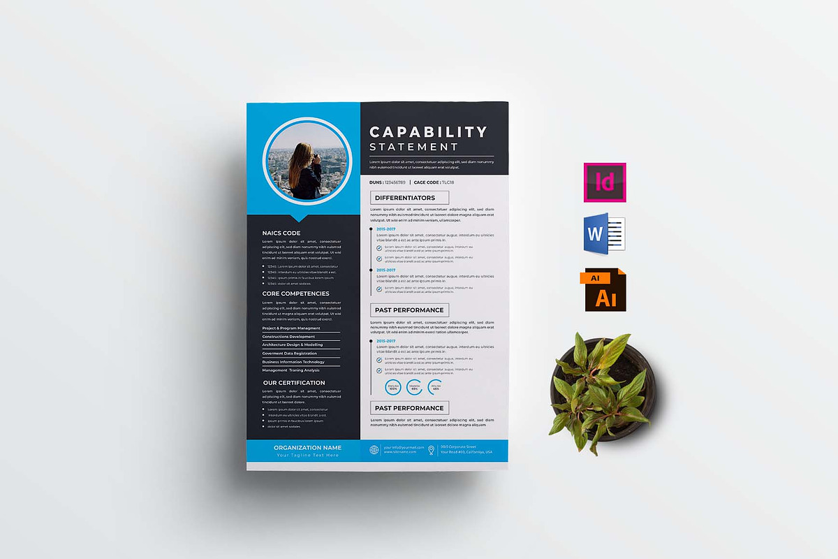Capability Statement | Word & Indd, a Flyer Template by design_hut (Photo 1 of 3)