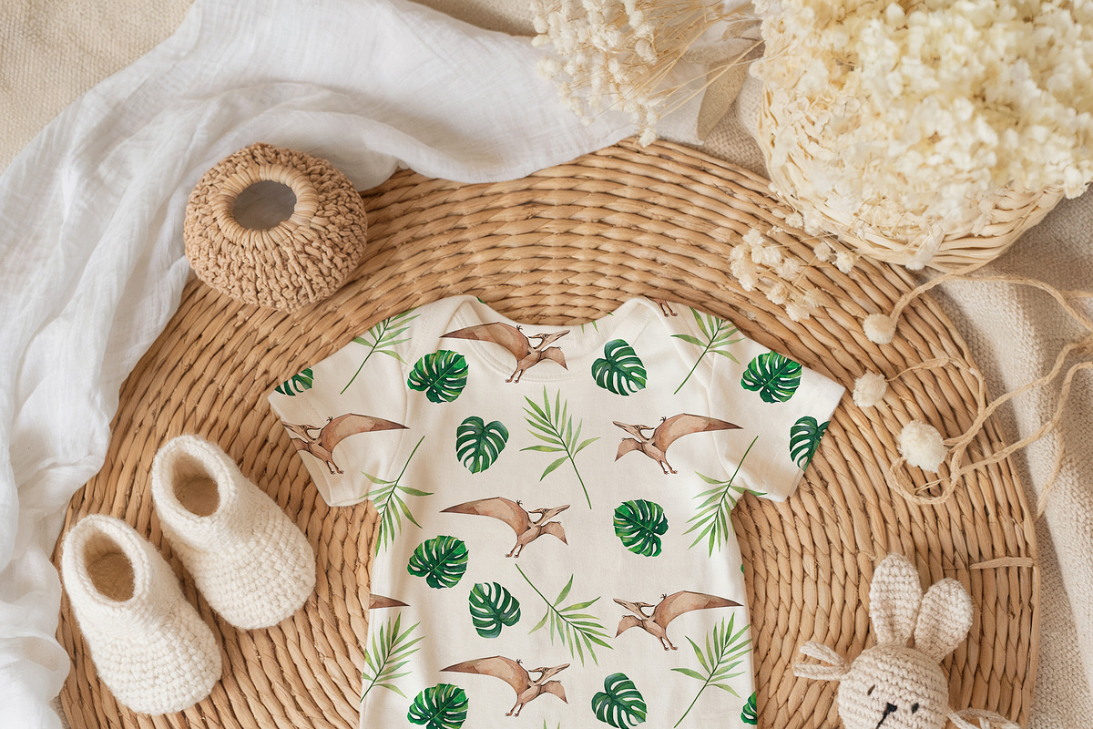 Watercolor Dinosaur Patterns PNG, a Pattern Graphic by PatternPalette (Photo 7 of 11)