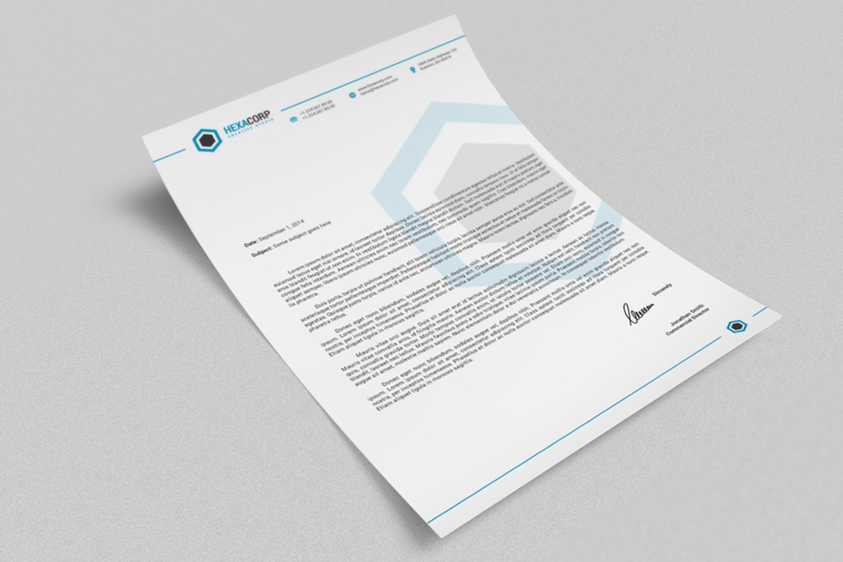 Corporate Letterhead 1 with MS Word, a Stationery Template by ND Design (Photo 2 of 5)