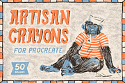 Artisan Crayons for Procreate, a Brush Add-On by Guerillacraft (Thumbnail 1 of 9)