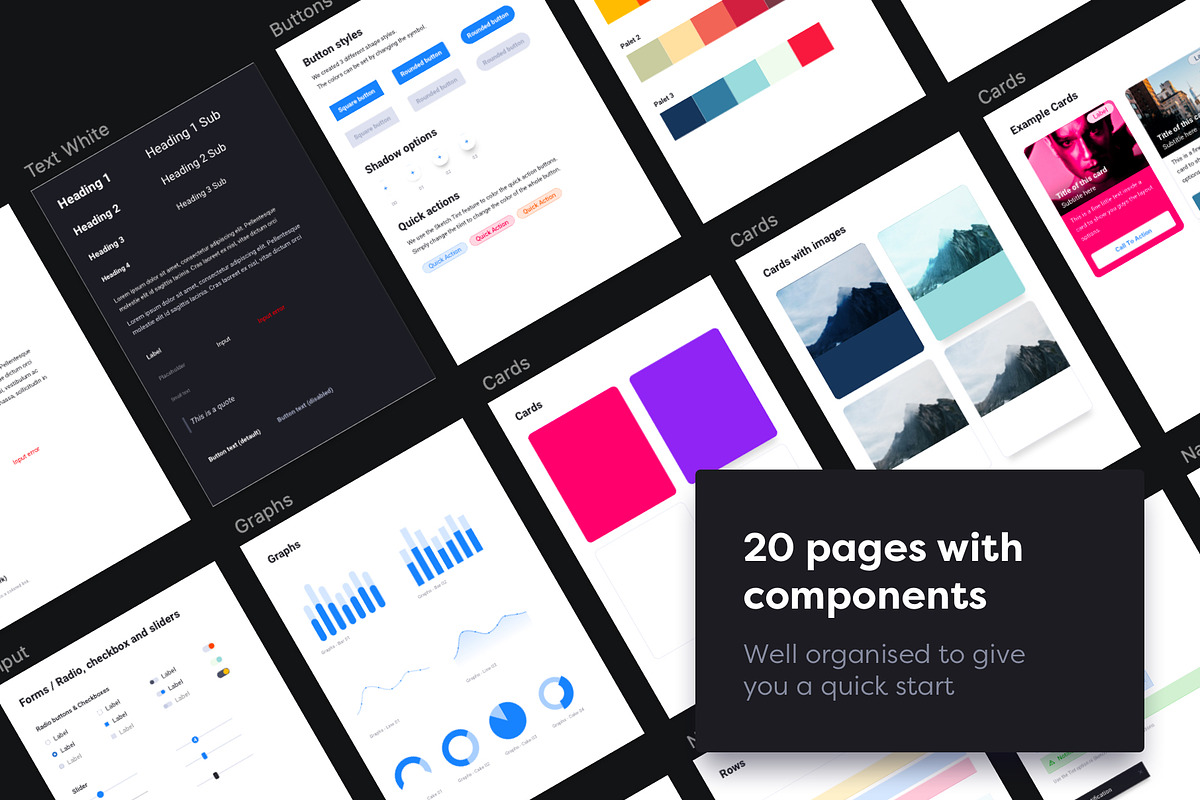 Sketch Starter Kit — 170 Components, an UI Kit Template by Around Seven Products (Photo 4 of 6)