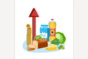 Food crisis, inflation, hunger, a Food Illustration by Anna's Shop