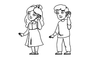 happy kid hear vector, a Person Illustration by pikepicture