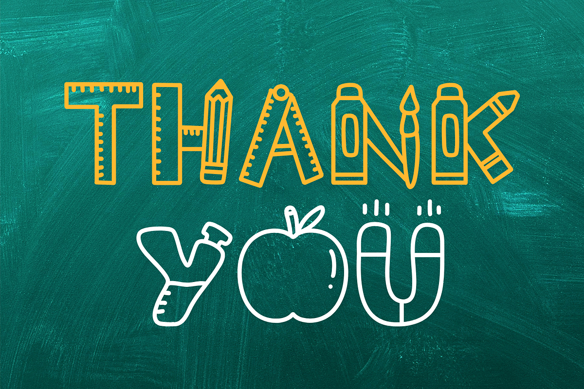 Back To School is a decorative font, a Handwritten Font by Brown Cupple (Photo 8 of 8)