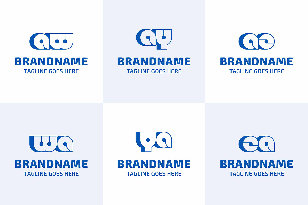 Letters AW WA AY YA AZ ZA Bold Logo, a Branding & Logo Template by Pray Art Design Studio (Photo 1 of 2)
