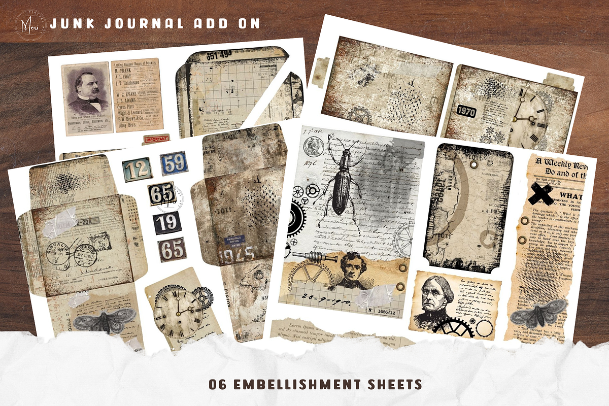 The Grungy Steampunk Junk Journal, a Decorative Illustration by meribela (Photo 5 of 7)