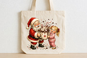 Funny Santa Hot Cocoa Splash PNG, a Seasonal Illustration by CraftArtStudio (Thumbnail 2 of 4)