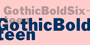 Gothic Number Sixteen, a Sans Serif Font by Wooden Type Fonts (Thumbnail 3 of 5)