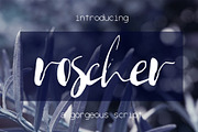 Roscher Font, a Script Font by SophieSaxo (Thumbnail 1 of 8)