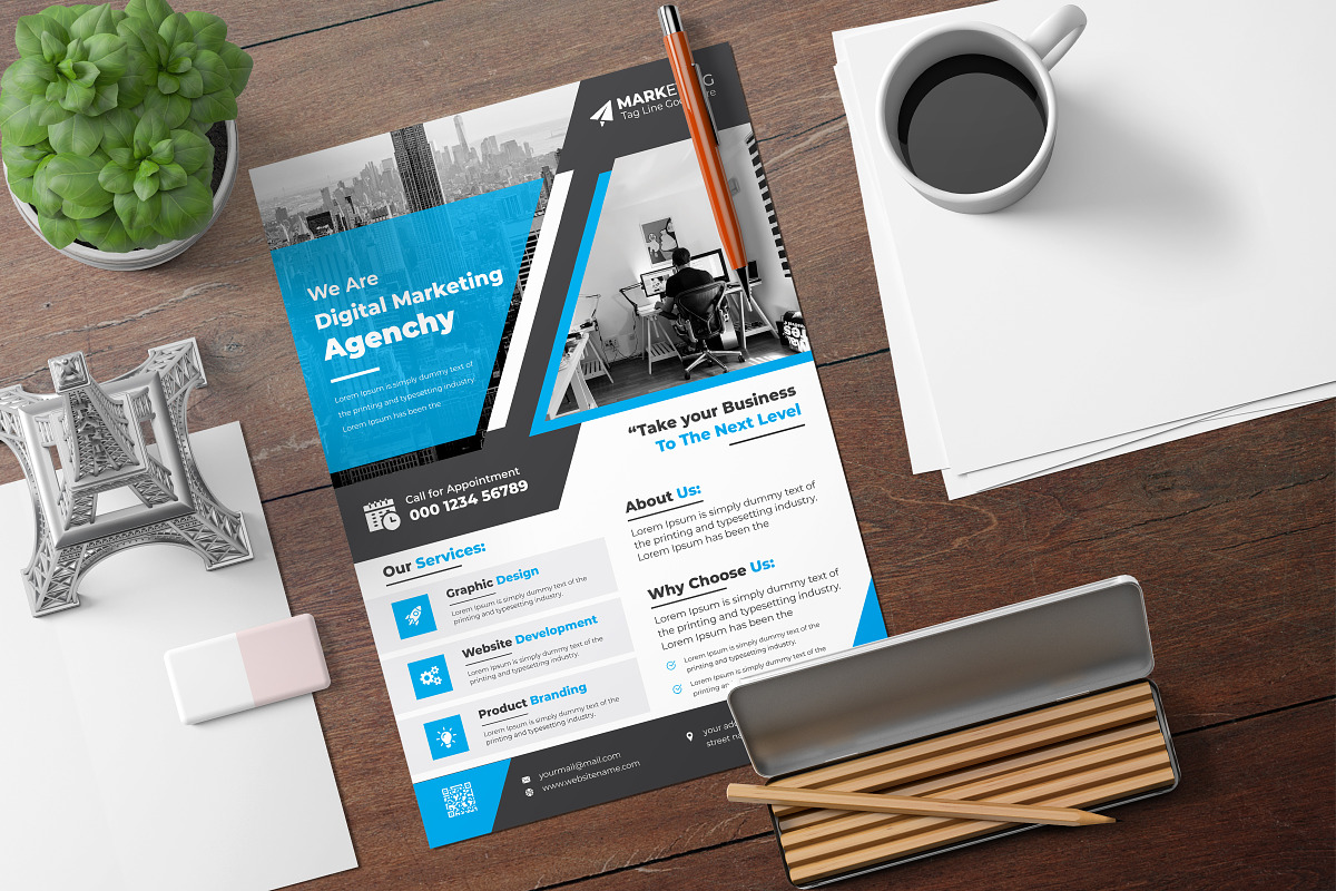 Corporate Business flyer template, a Flyer Template by Graphiexperto (Photo 3 of 6)