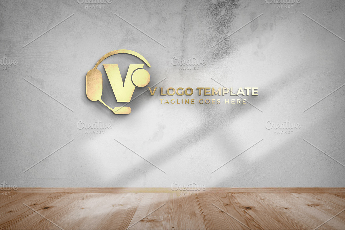 V Letter Call Center Logo Template, a Branding & Logo Template by arslantanoli (Photo 1 of 4)