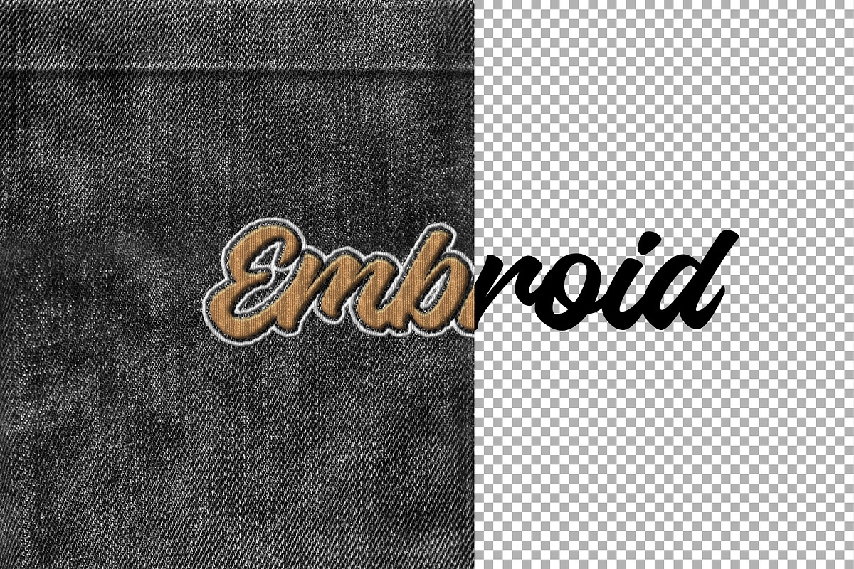 Embroidery Patch text effect, a Layer Style Add-On by Pixie Creative (Photo 2 of 2)