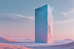 Monolithic rectangular block, an Illustration by wavebreak