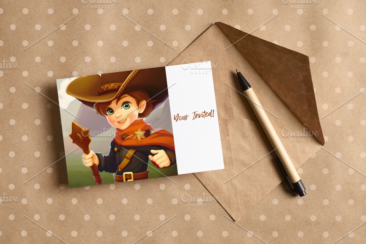 Template, Western, Cowboy & Cowgirl, an Invitation Template by Boho Pixel Dust (Photo 7 of 11)
