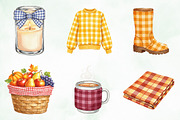 Gingham Autumn PNG Clipart, an Illustration by Creative Art (Thumbnail 2 of 9)