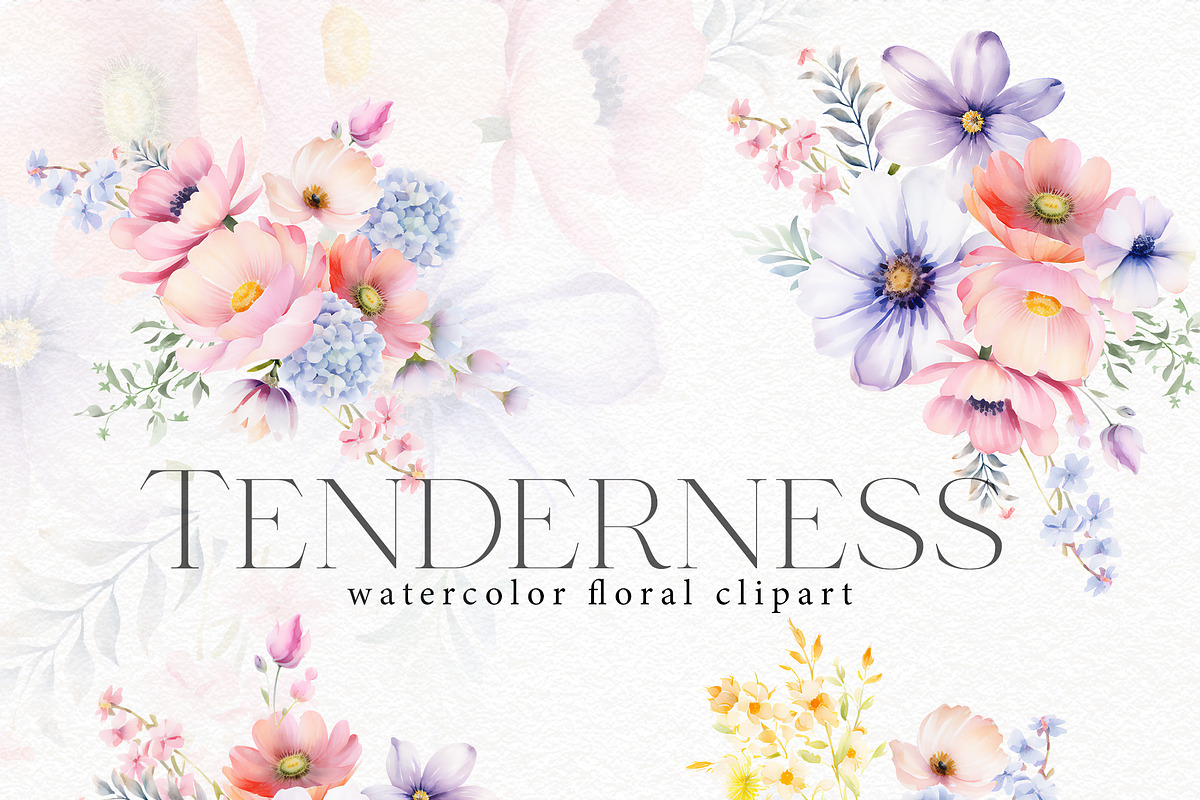 Tenderness - Delicate Floral Clipart, a Seasonal Illustration by Olga Koelsch (Photo 6 of 8)