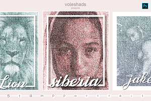 Stamp portrait Photoshop Action