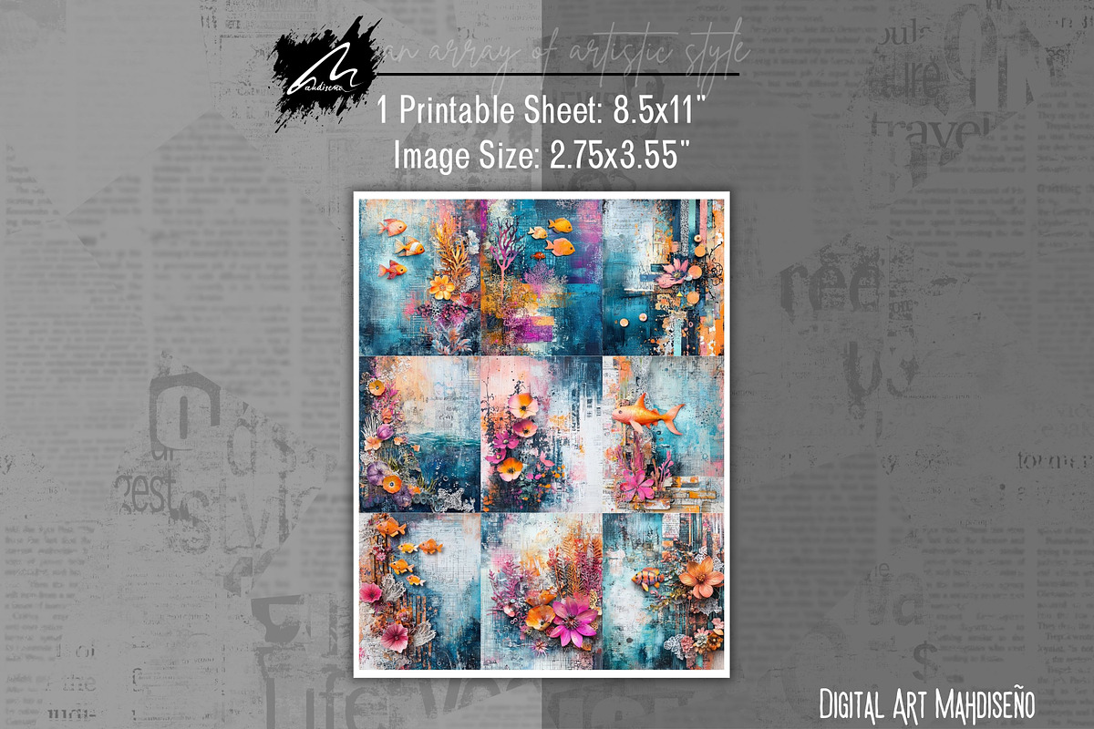 Underwater World, Mixed Media Pages, a Background Graphic by Digital Art Mahdiseño (Photo 6 of 10)
