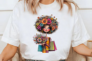 Whimsical Lady Shopping Clipart, an Illustration by Libby Wishes (Thumbnail 4 of 7)