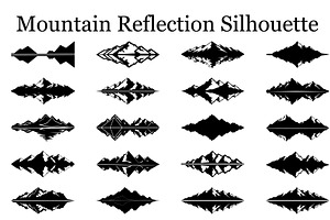 Mountain Reflection SVG Bundle, a Graphic by hafijul