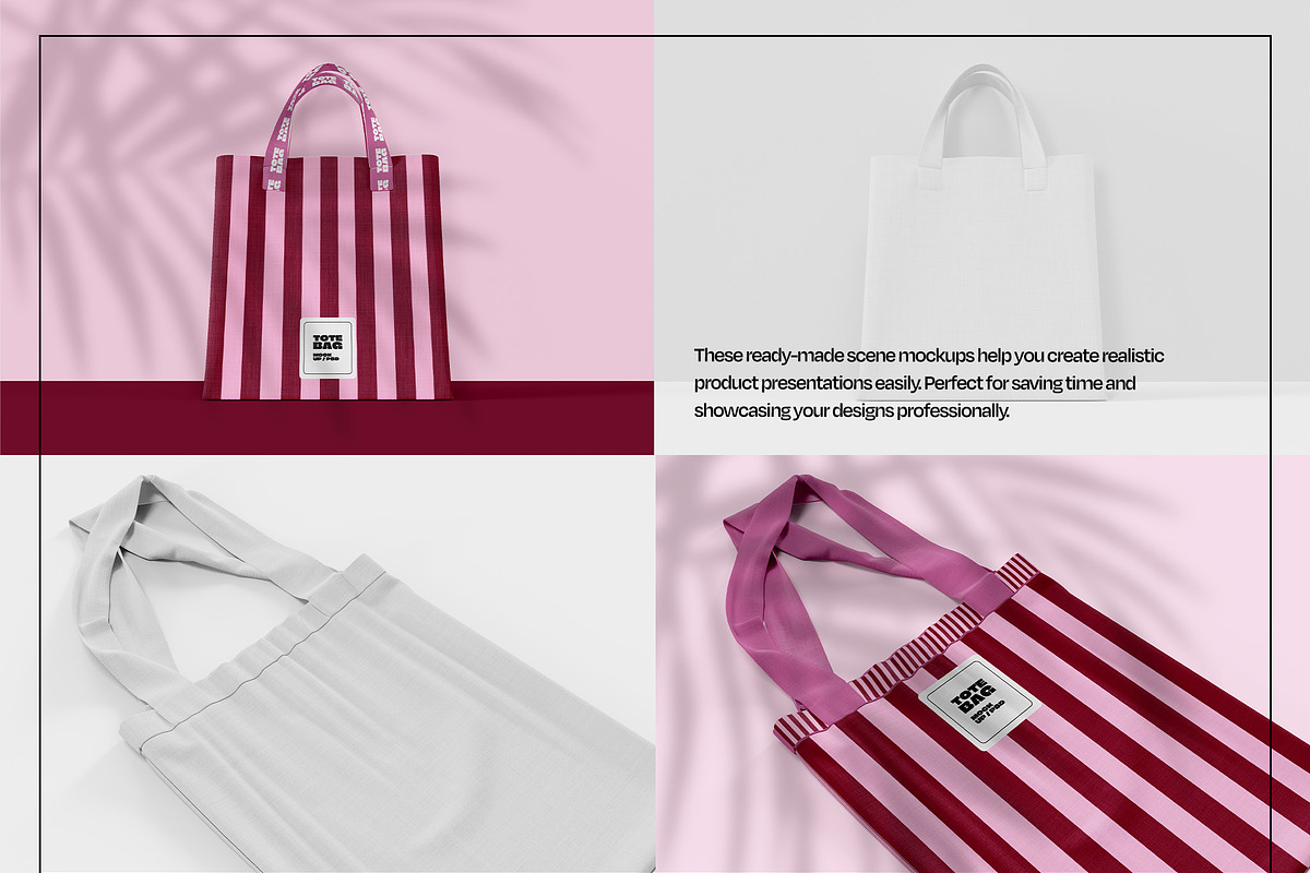 Tote Bag Mockup Set, a Packaging Mockup by Mego-studio (Photo 5 of 7)
