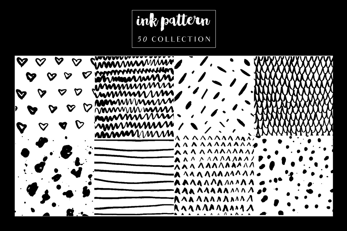 INK PATTERN COLLECTION, a Pattern Graphic by p.studio