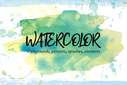 Hand Painted Watercolor Textures, a Texture Graphic by Daria's Magic World (Thumbnail 1 of 5)