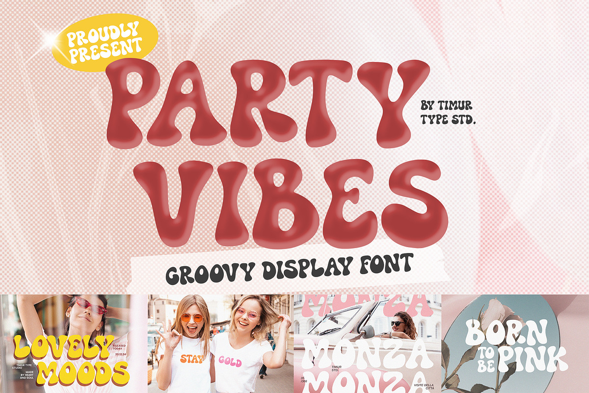 Groovy Display Font Bundle, a Handwritten Font by Timurtype (Photo 5 of 10)