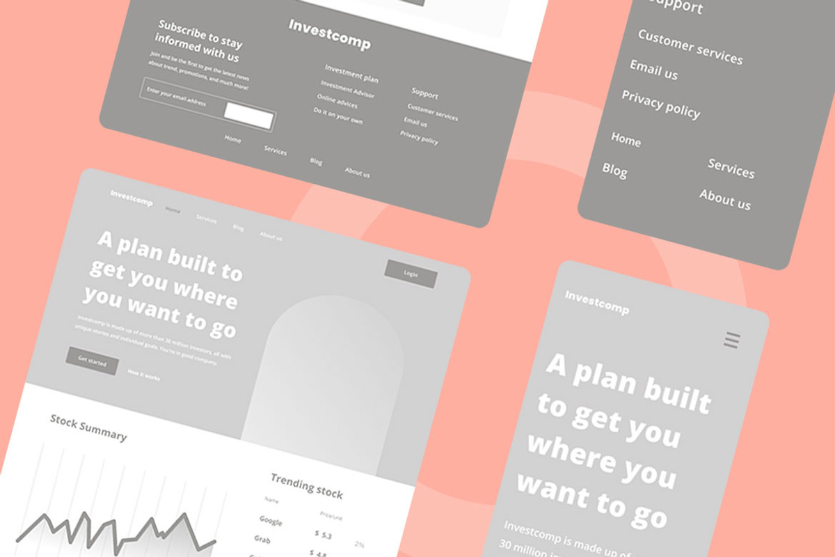 Investment Company Wireframe Website, a Wireframe Template by INSPR STD (Photo 5 of 6)