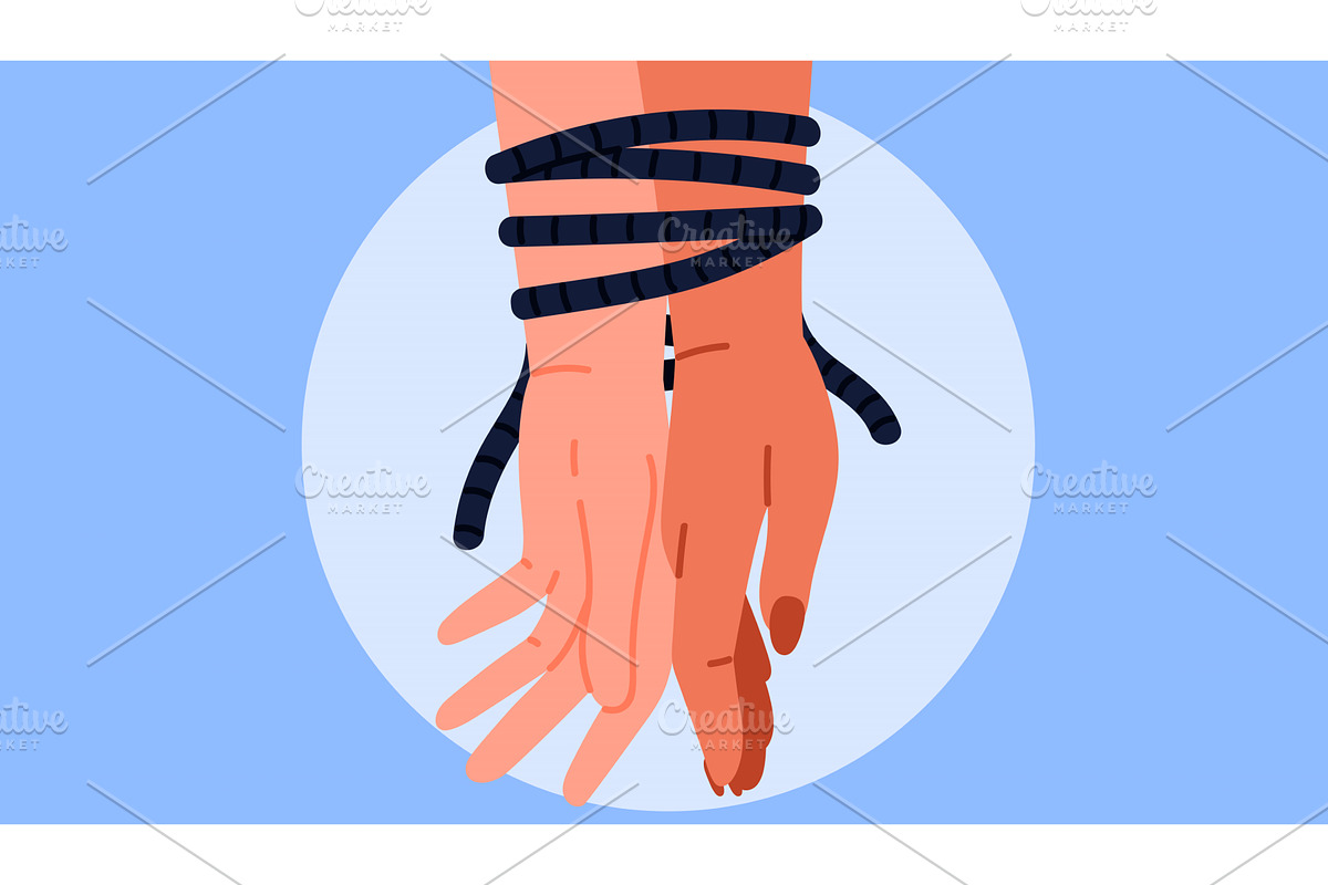 Toxic relationship and codependency, a Person Illustration by Flashvector
