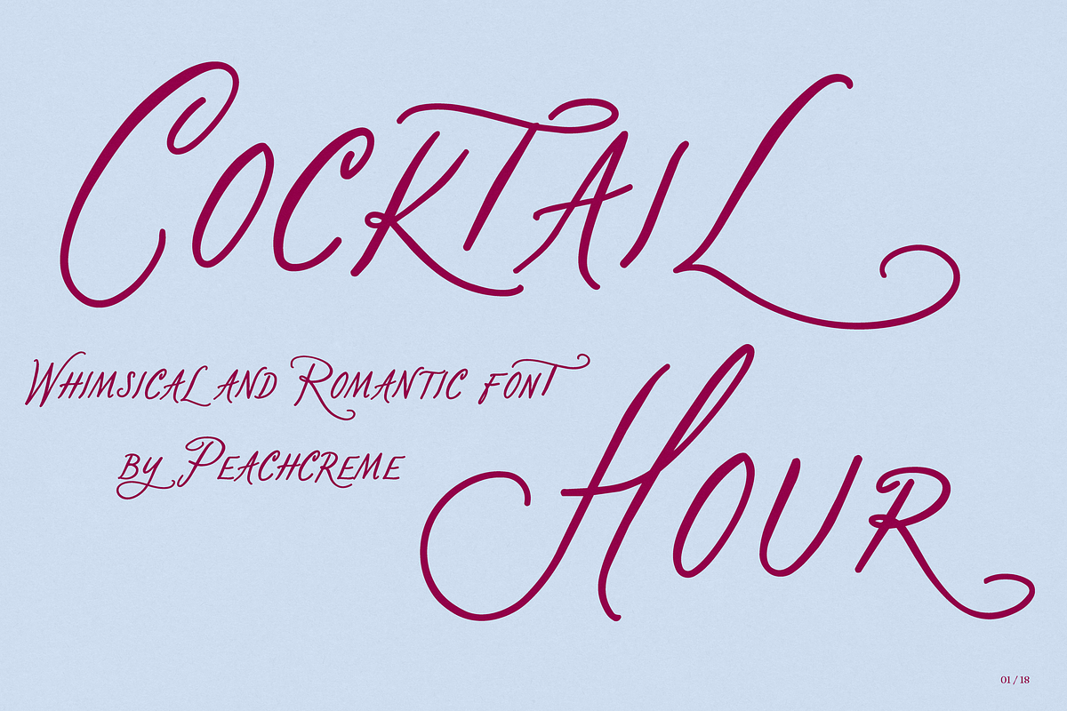 Cocktail Hour, a Handwritten Font by PeachCreme (Photo 1 of 18)