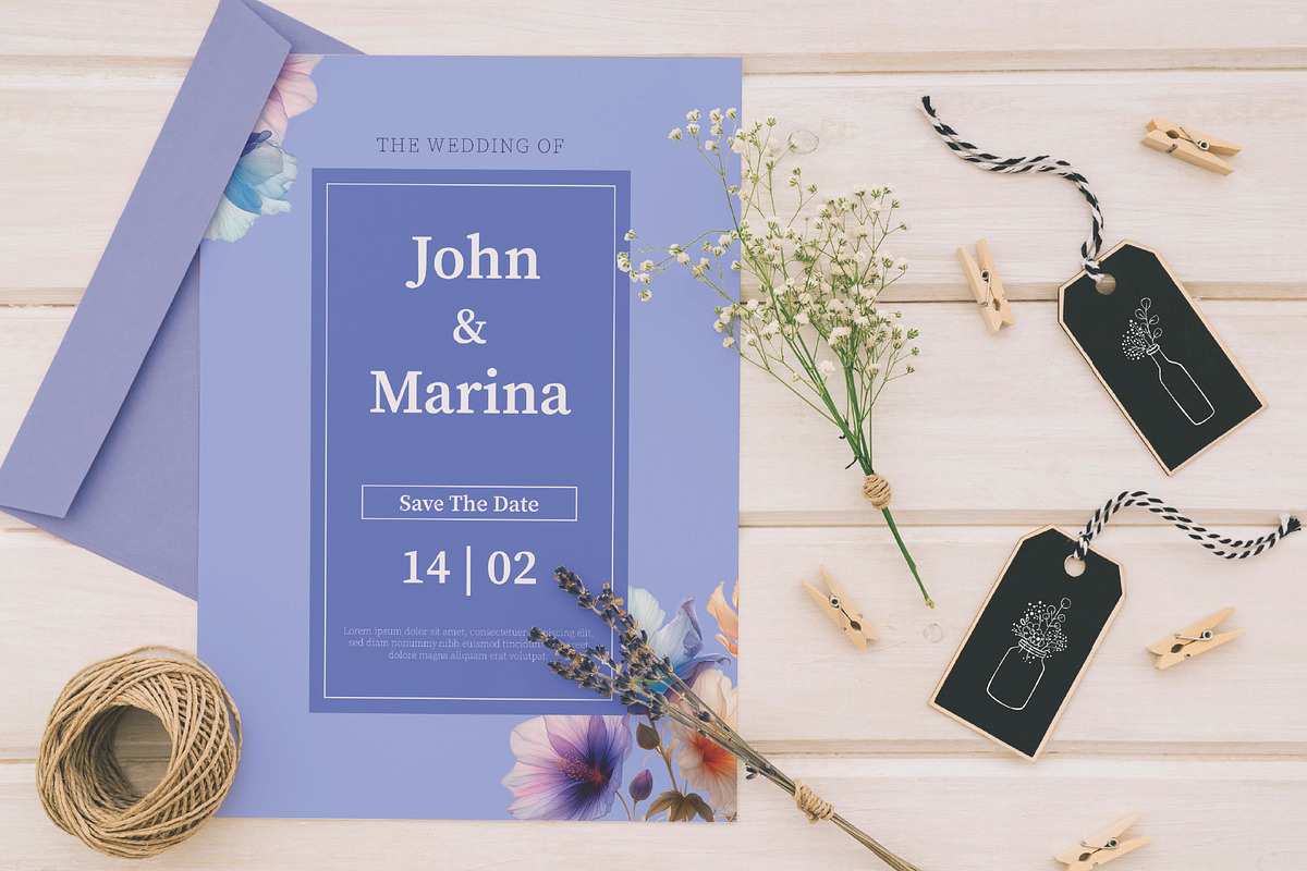 Beautiful Wedding Invitation Card, an Invitation Template by Workhu (Photo 1 of 3)