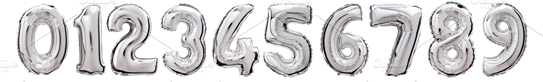 Silver numbers balloon isolated on a, a Holiday Photo by Claudio Valdés