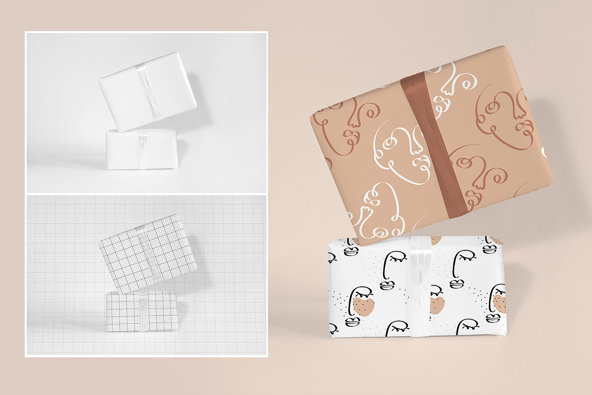 GIFT WRAPPING MOCKUPS | PSD| Layered, a Packaging Mockup by bazarova (Photo 3 of 8)