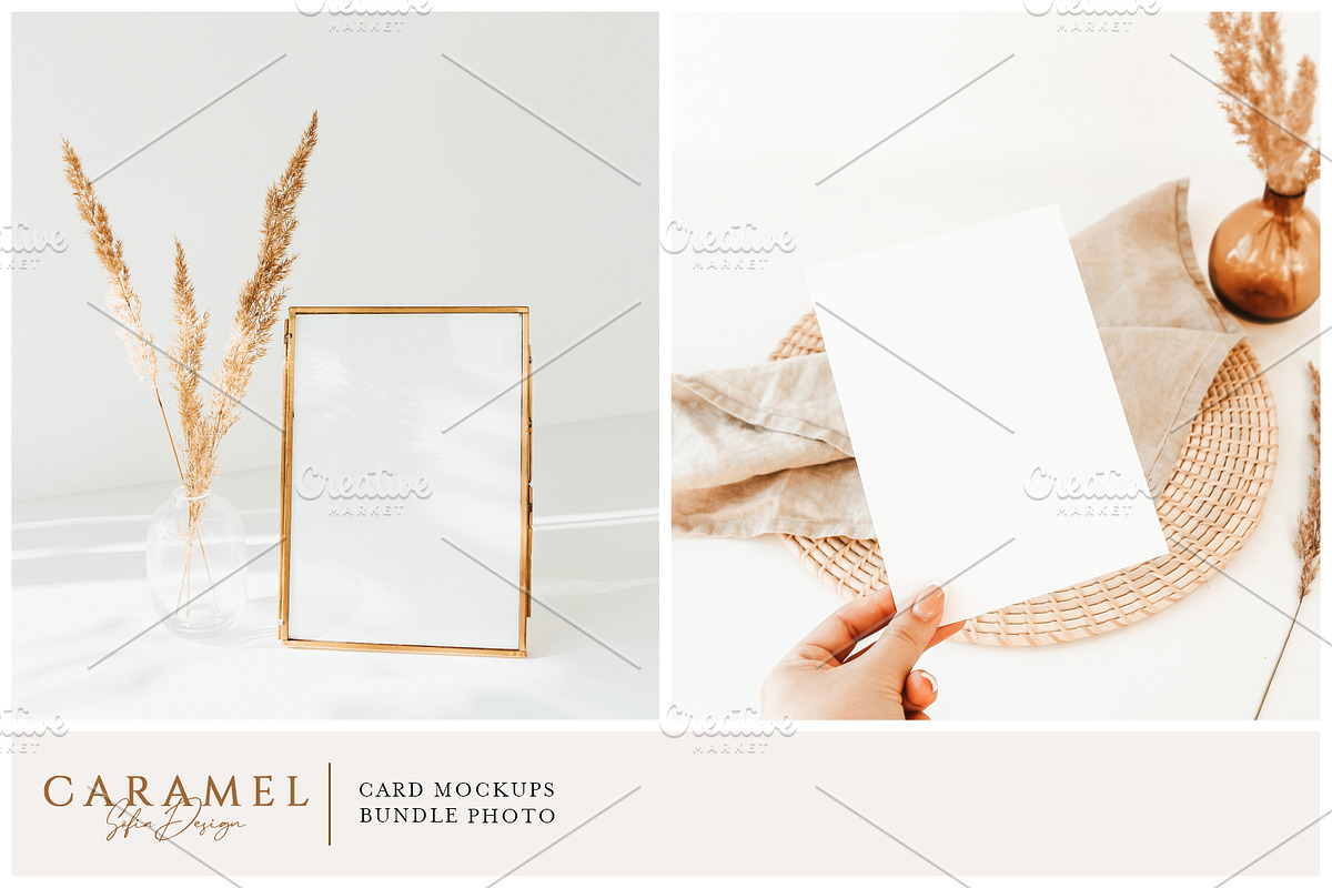 Card Mockups Bundle Photo Stock, a Card Template by SofiaDesign16 (Photo 3 of 6)