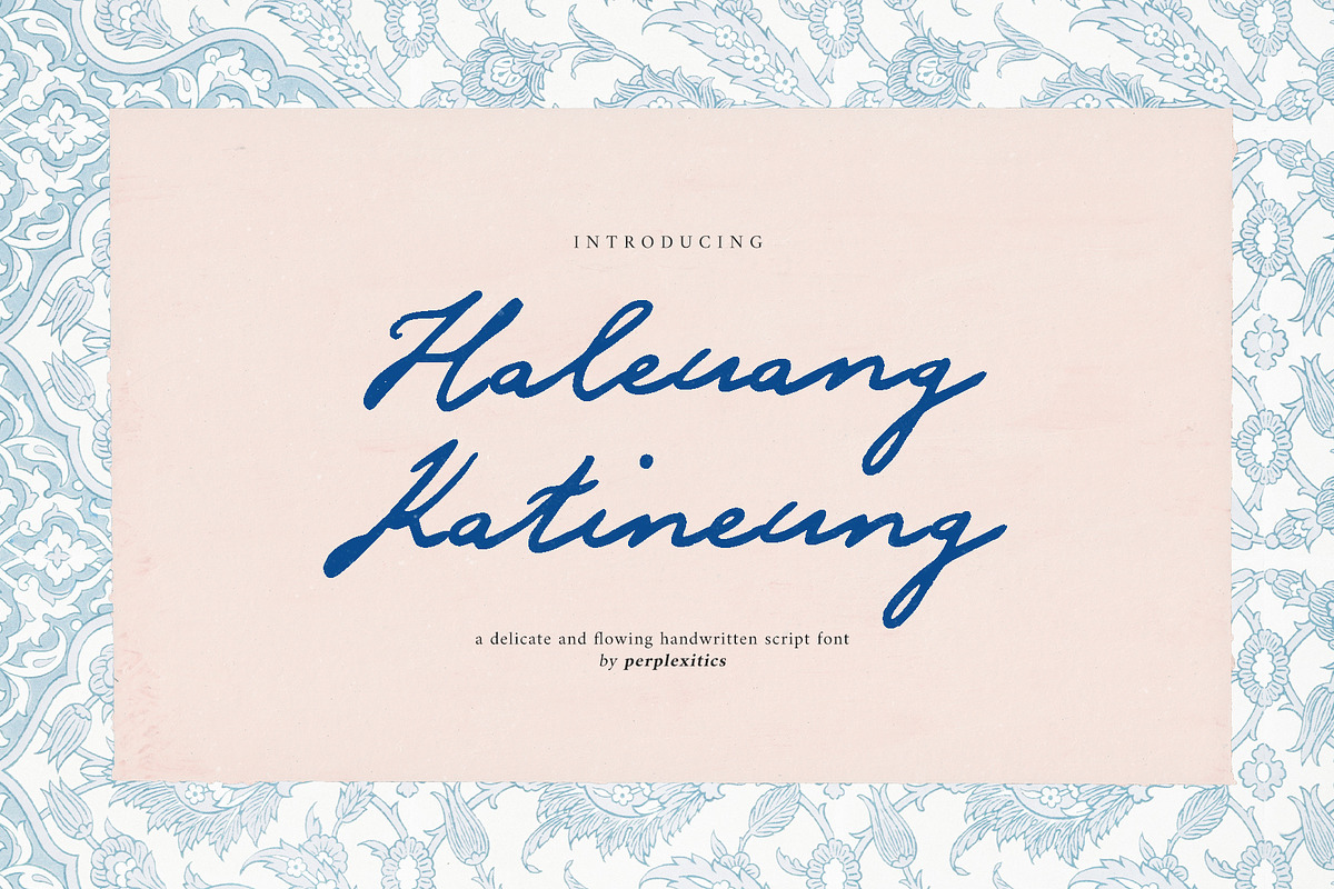 HaleuangKatineung Handwritten Script, a Handwritten Font by Perplexitics (Photo 1 of 9)