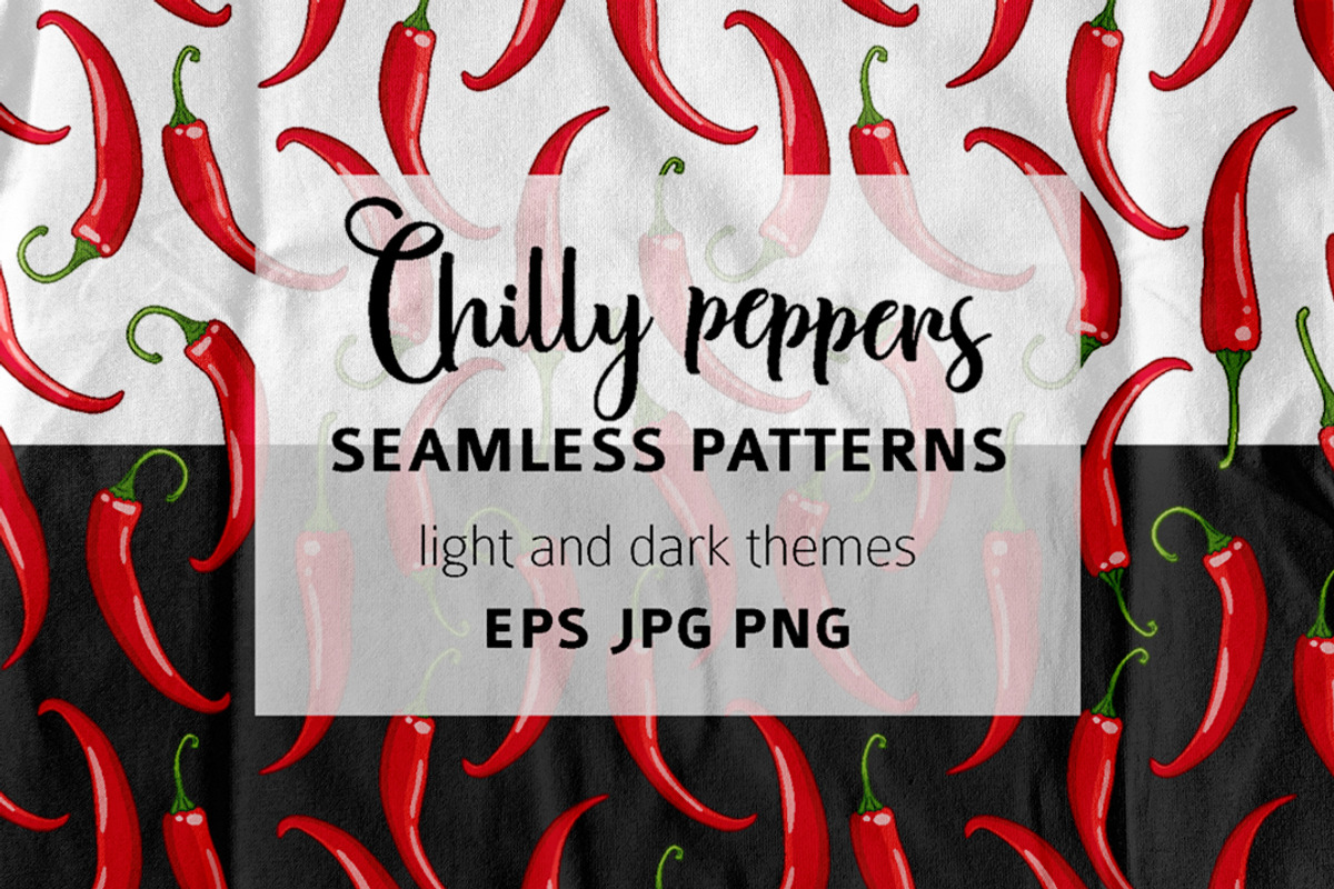Seamless pattern with chilli peppers, a Pattern Graphic by Primula`s shop (Photo 1 of 3)