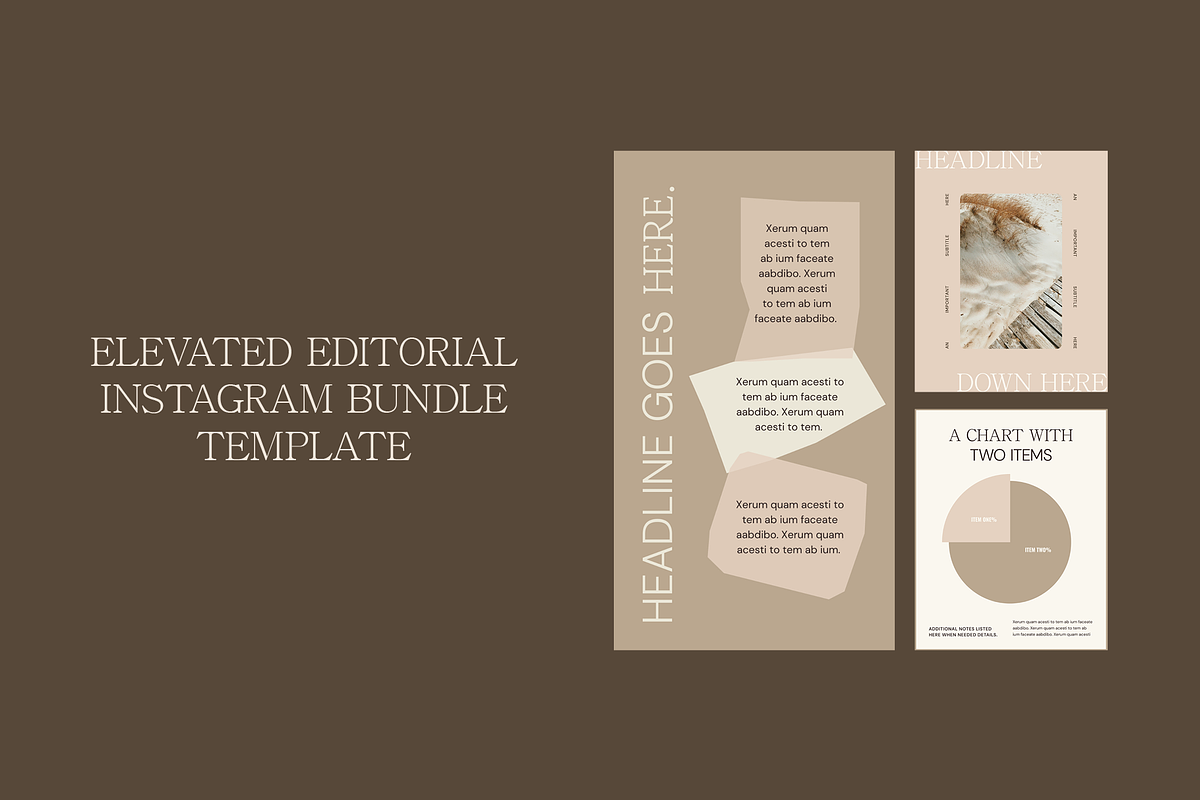 Elevated Editorial: Instagram Bundle, a Social Media Template by Brighten Made (Photo 2 of 6)