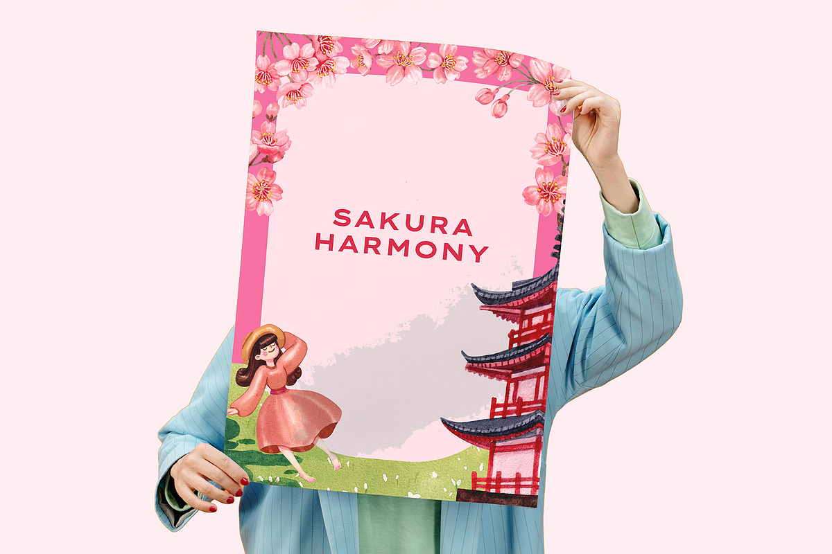 Sakura Harmony – Watercolor, a Seasonal Illustration by CreativeValuation (Photo 7 of 12)