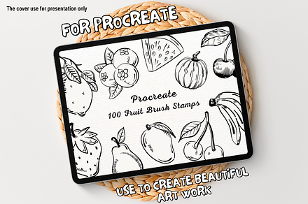 100 Fruit Procreate Stamps