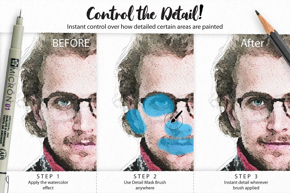 Watercolor Portrait Effect PRO, a Plug-in Add-On by Drifter Studio PrintShop (Photo 3 of 10)