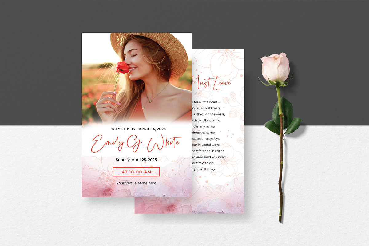 Funeral Program And Prayer Card, a Brochure Template by crazyOWL (Photo 5 of 7)