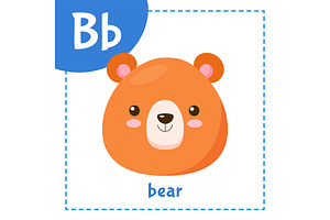 Cartoon English alphabet, an Education Illustration by Elen_Art
