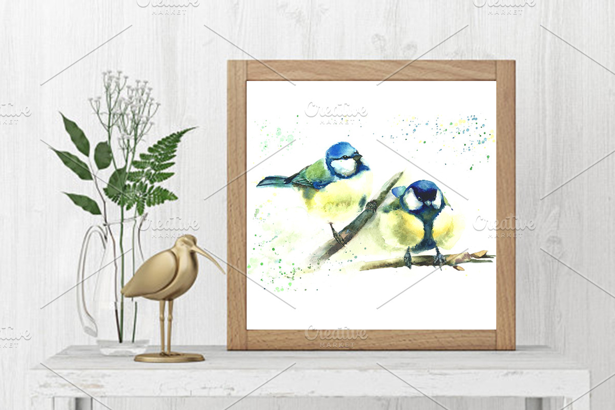 SALE Watercolor Titmouse birds, an Animal Illustration by MaryAmi (Photo 3 of 3)