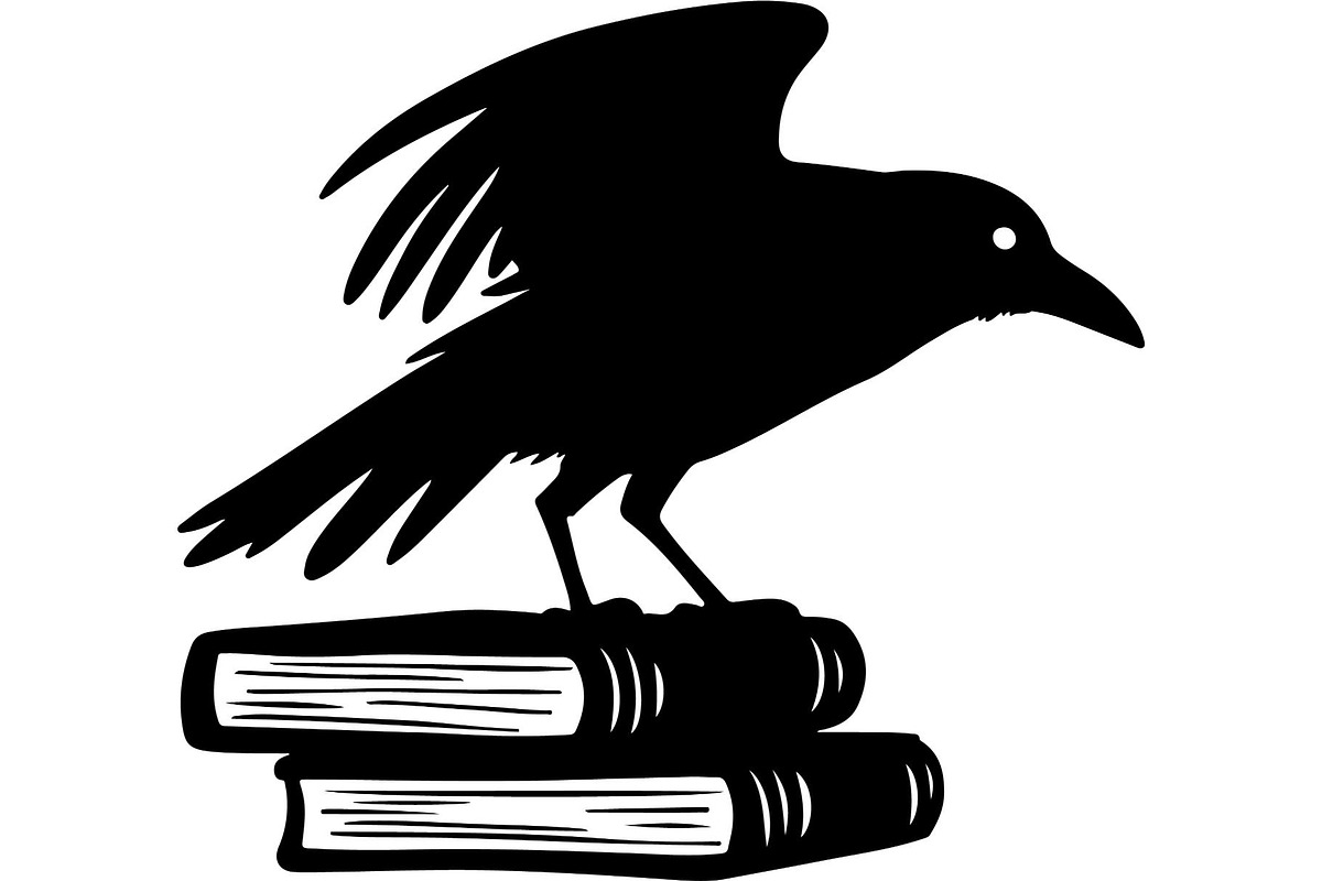 Raven on Books SVG Bundle, an Object Graphic by Designer_Momina (Photo 6 of 19)